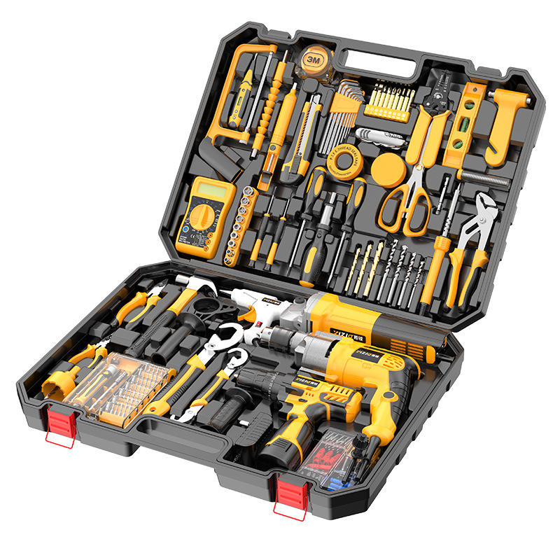 Tools Set Workshop - Set Perkakas Bor Listrik Multifungsi Portabel,