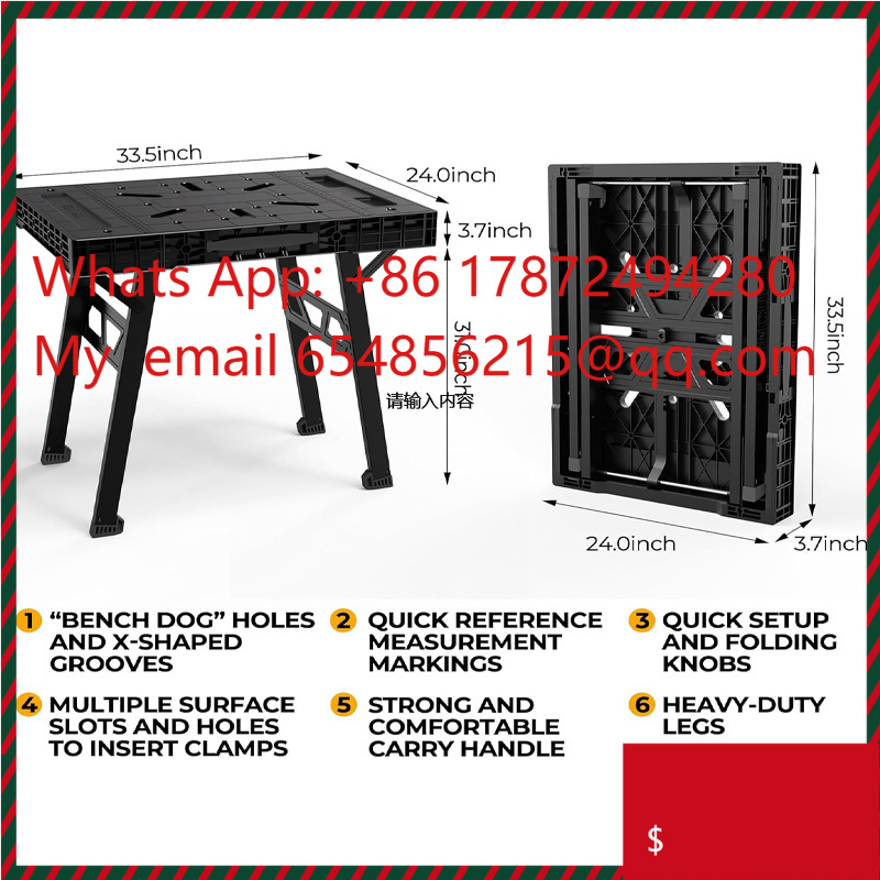 Workbench Portable Fold - Meja Kerja Lipat Portabel Mudah Dipasang,
