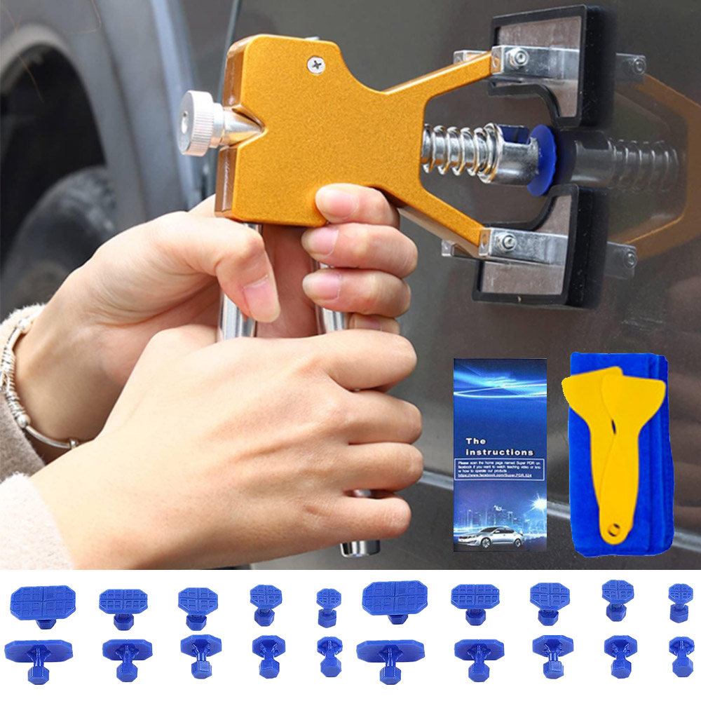 Car Workshop Tools Kit - Kit perbaikan penyok mobil, mangkuk isap