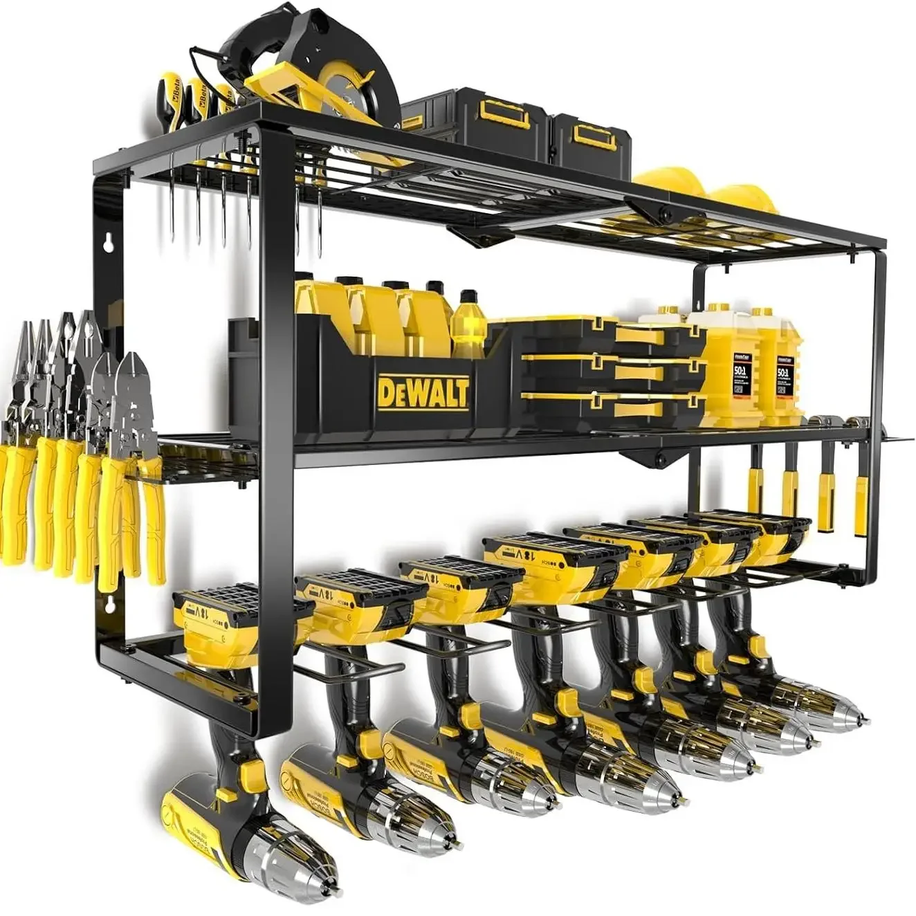 Workshop Tools Shelf - Rak Penyimpanan Alat Listrik Logam Tugas