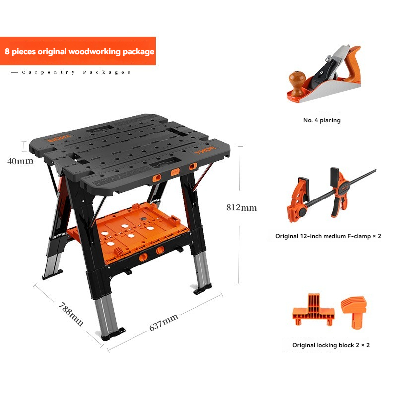 Workbench Portable Fold - Meja Kerja Lipat Portabel dengan Penjepit