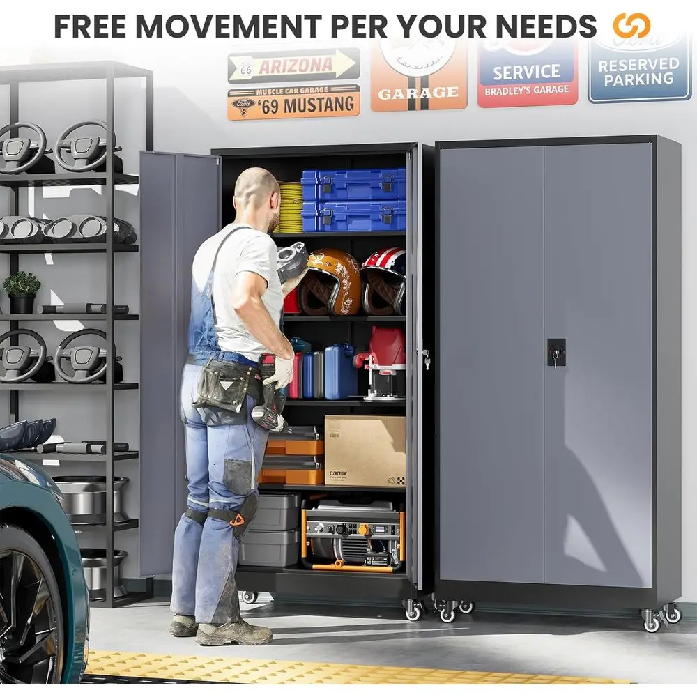 Lemari Penyimpanan Beroda Tuga - Workshop Tools Shelf ulasan dan harga