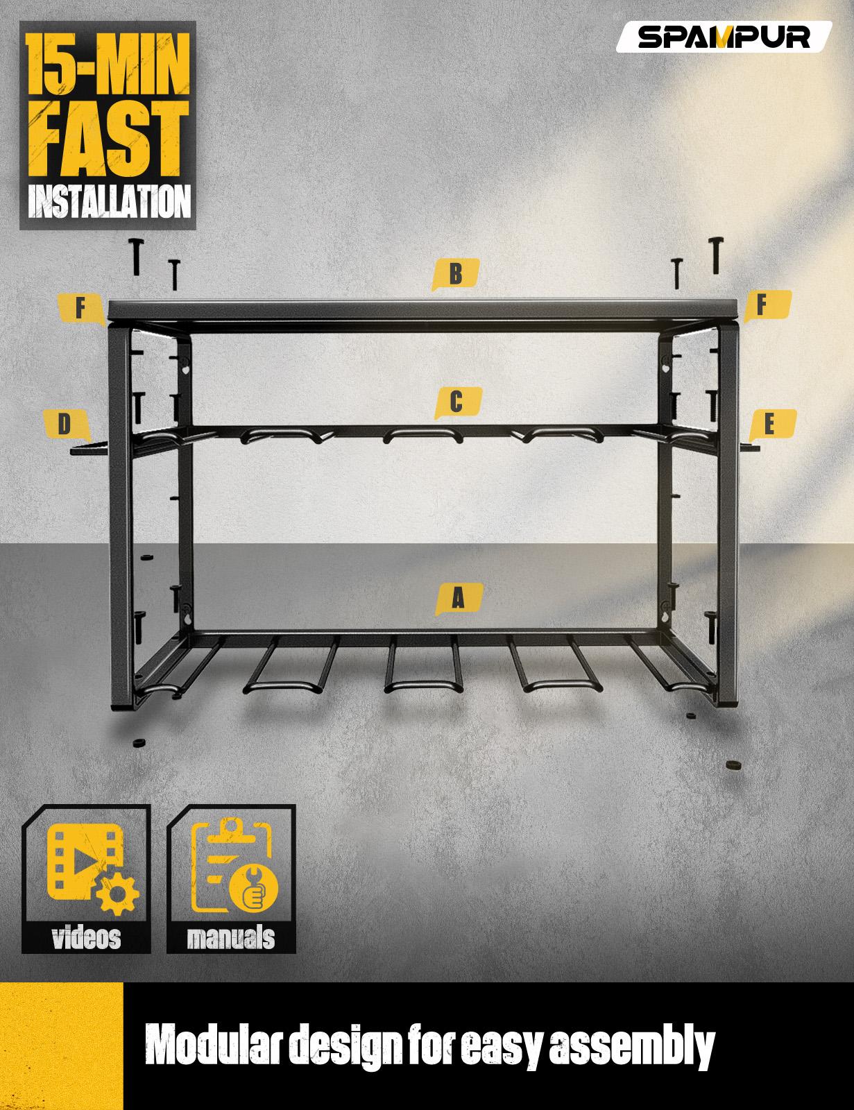 Rak Penyimpanan Alat Listrik L - Workshop Tools Shelf ulasan dan harga