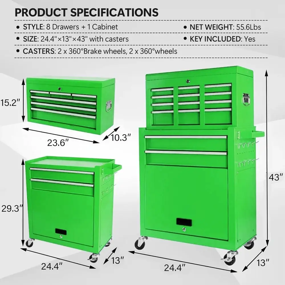 Lemari Perkakas Beroda 8 Laci  - Workshop Use Tools ulasan dan harga