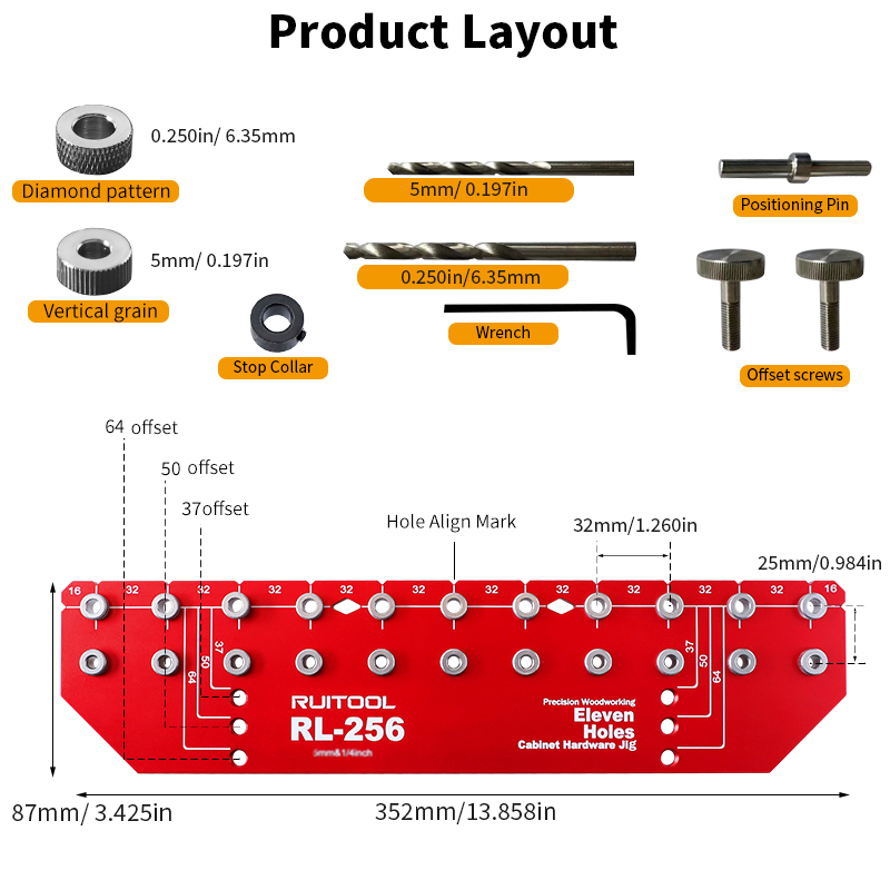 Rak Pin Jig Set paduan Alumini - Workshop Tools Shelf ulasan dan harga