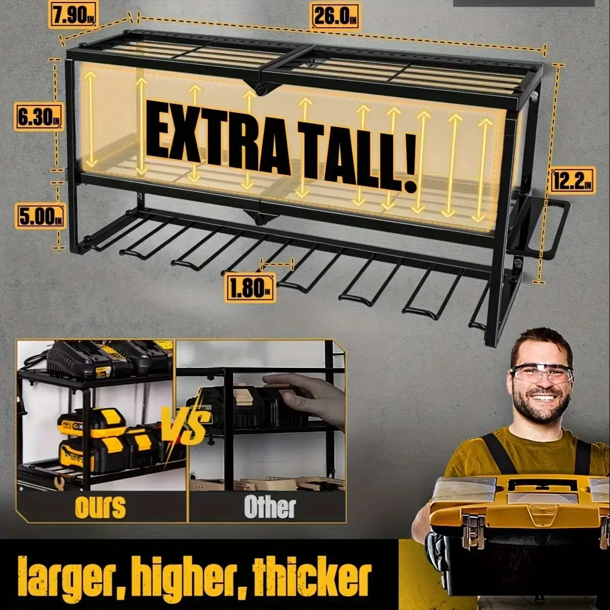 Rak Penyimpanan Alat Listrik L - Workshop Tools Shelf ulasan dan harga