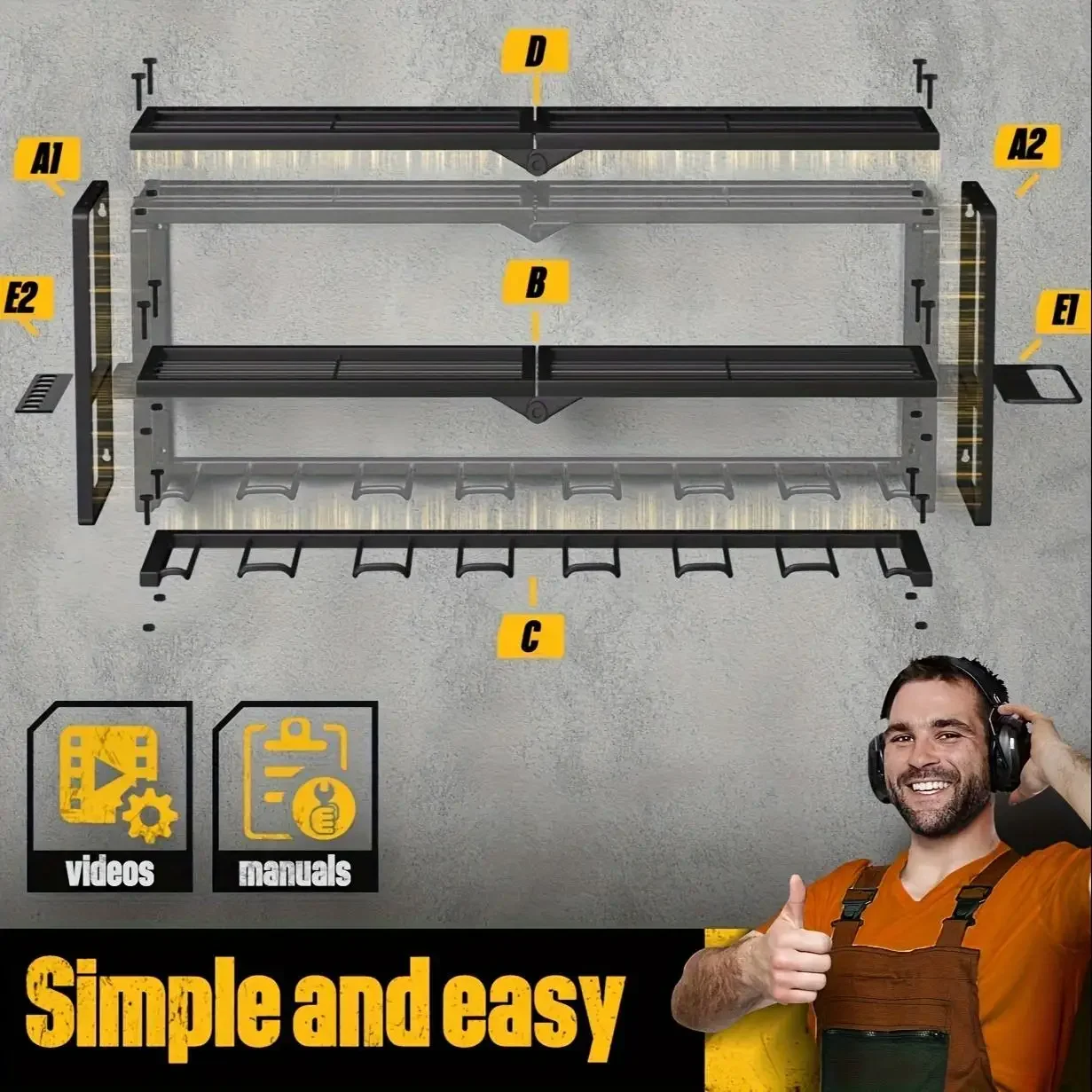 Rak Penyimpanan Alat Listrik L - Workshop Tools Shelf ulasan dan harga