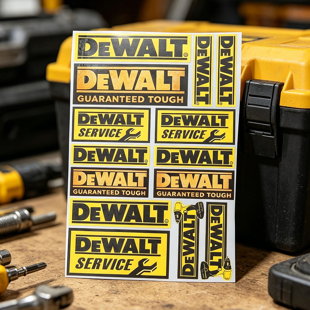 Stiker Reflektif Vinyl Logo De - Workshop Tools Logo ulasan dan harga