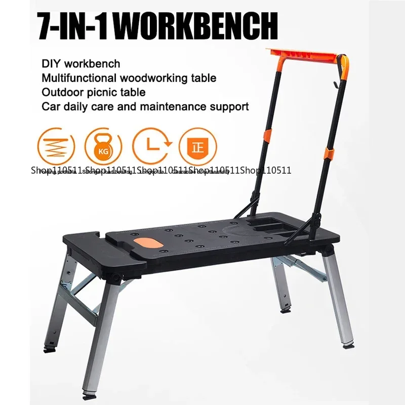 Meja Kerja Multifungsi 7-in-1, - Workbench Portable Fold ulasan dan harga
