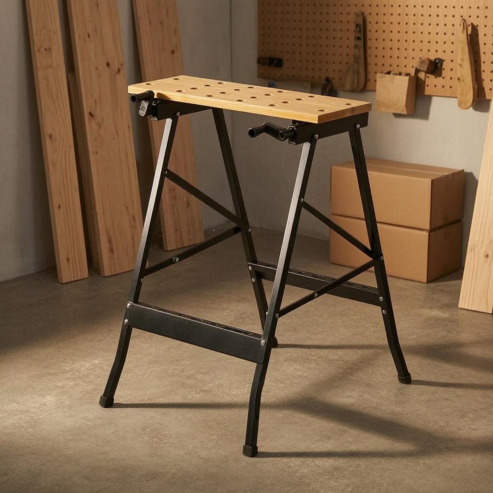 Meja Kerja Lipat Rangka Logam  - Workbench Portable Fold ulasan dan harga