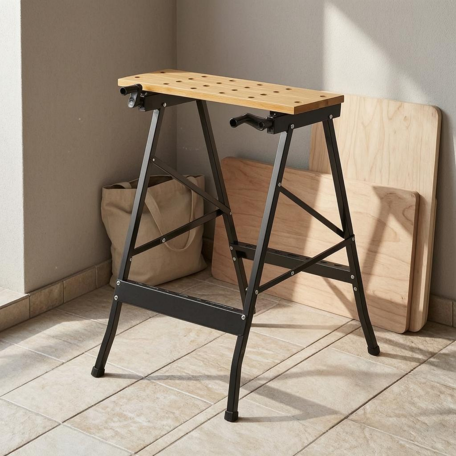 Meja Kerja Lipat Rangka Logam  - Workbench Portable Fold ulasan dan harga