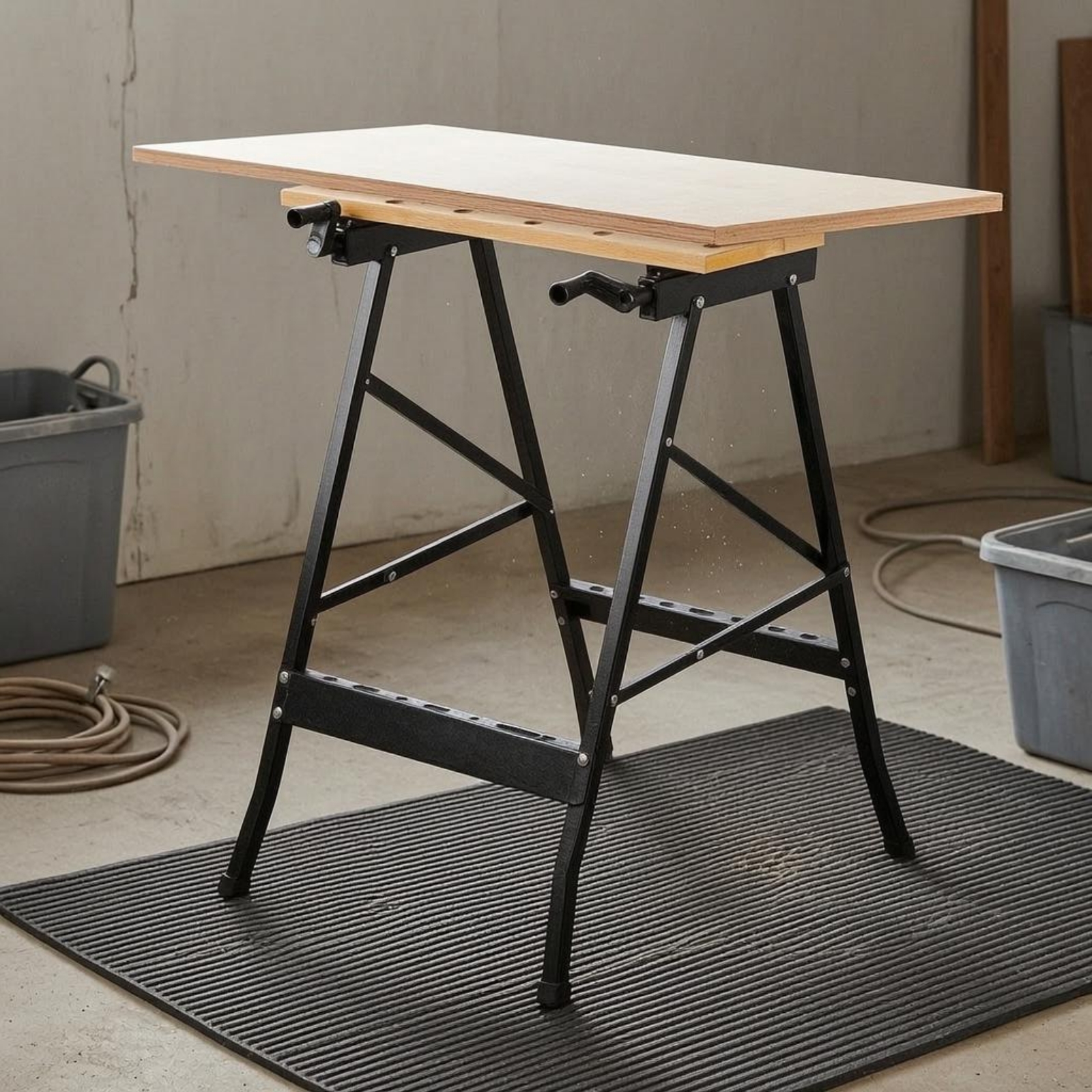Meja Kerja Lipat Rangka Logam  - Workbench Portable Fold ulasan dan harga
