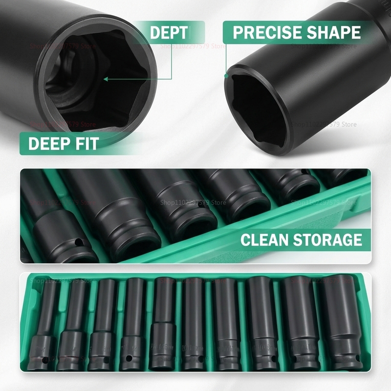 10pcs Set Kunci Soket 8-24mm A - Hand Tools In Workshop ulasan dan harga
