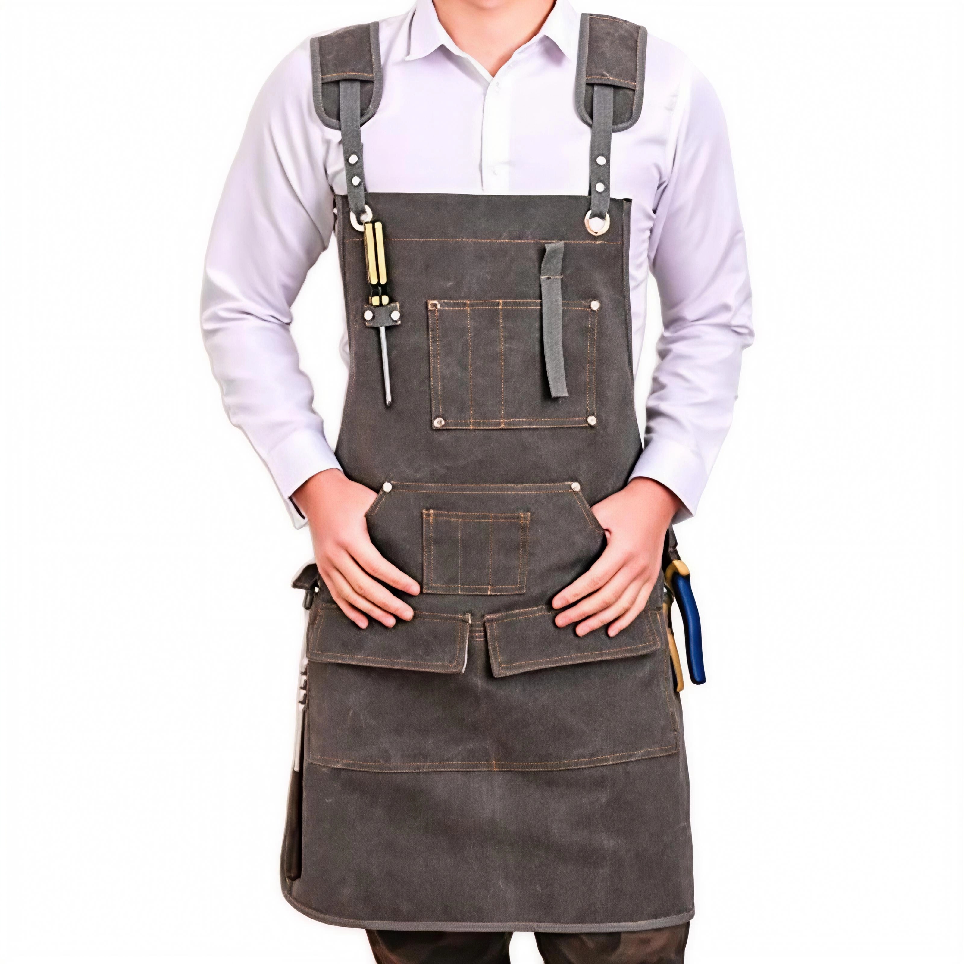 Apron Kanvas Heavy Duty dengan - Workshop Tools Logo ulasan dan harga