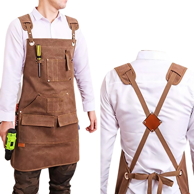 Apron Kanvas Heavy Duty dengan - Workshop Tools Logo ulasan dan harga