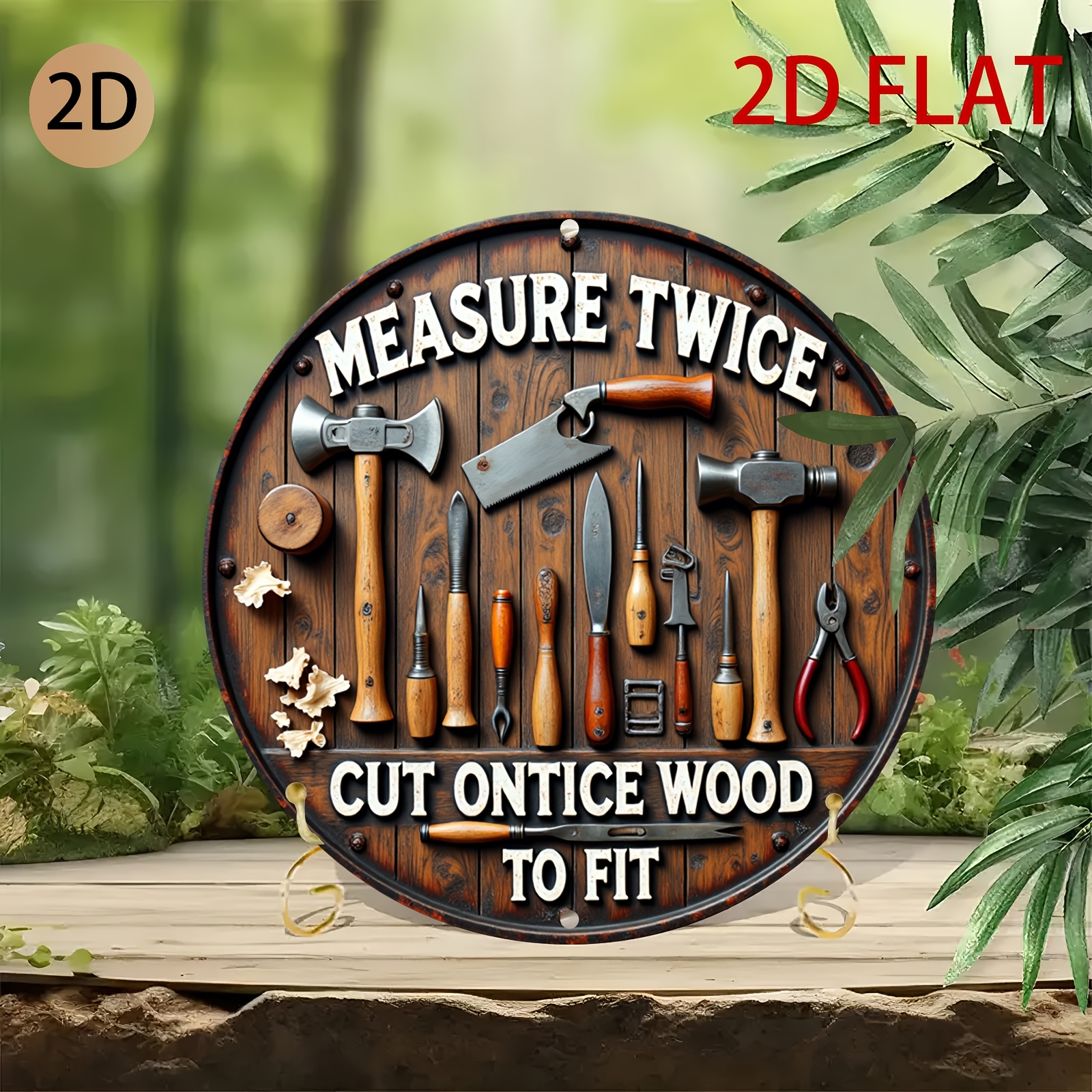 Logo kayu berbentuk lingkaran  - Workshop Tools Logo ulasan dan harga