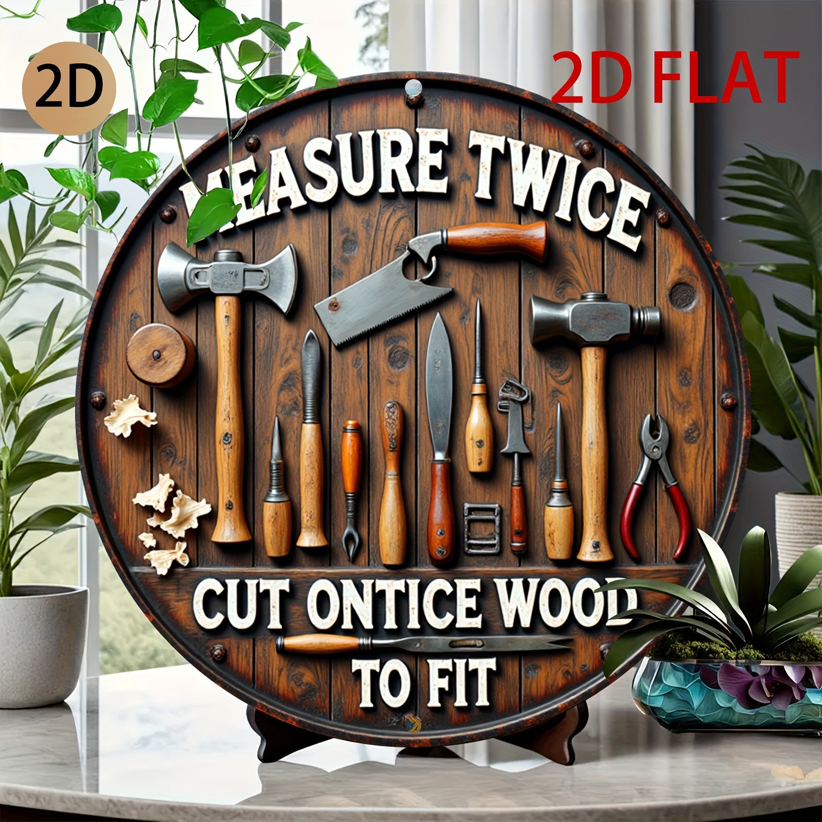 Logo kayu berbentuk lingkaran  - Workshop Tools Logo ulasan dan harga